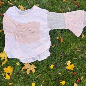 Light Pink Free People Long Sleeve Top